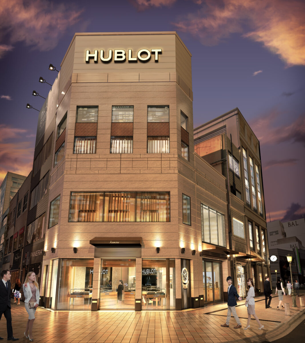 スイスの高級腕時計ブランド「ウブロ」の最新ストアコンセプトを採用した「HUBLOT SALON KAMINE」が神戸カミネ トアロード本店にグランドオープン